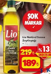 LİO NATÜREL SIZMA ZEYTİNYAĞI 1 L fiyat ve kampanya bilgisi